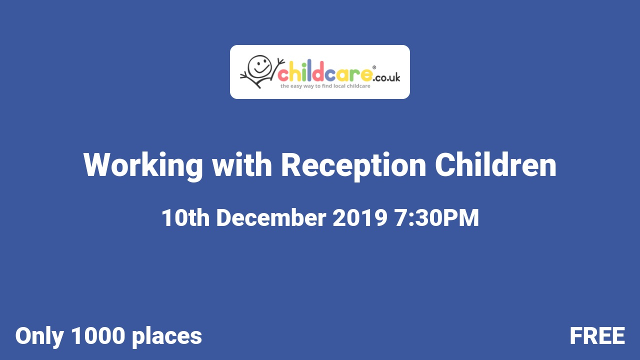 Working with Reception Children  poster
