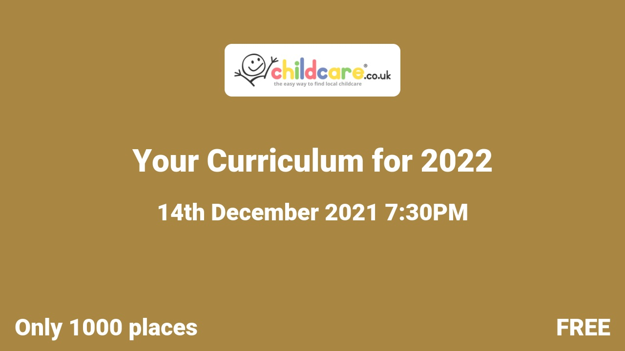 Your Curriculum for 2022 poster