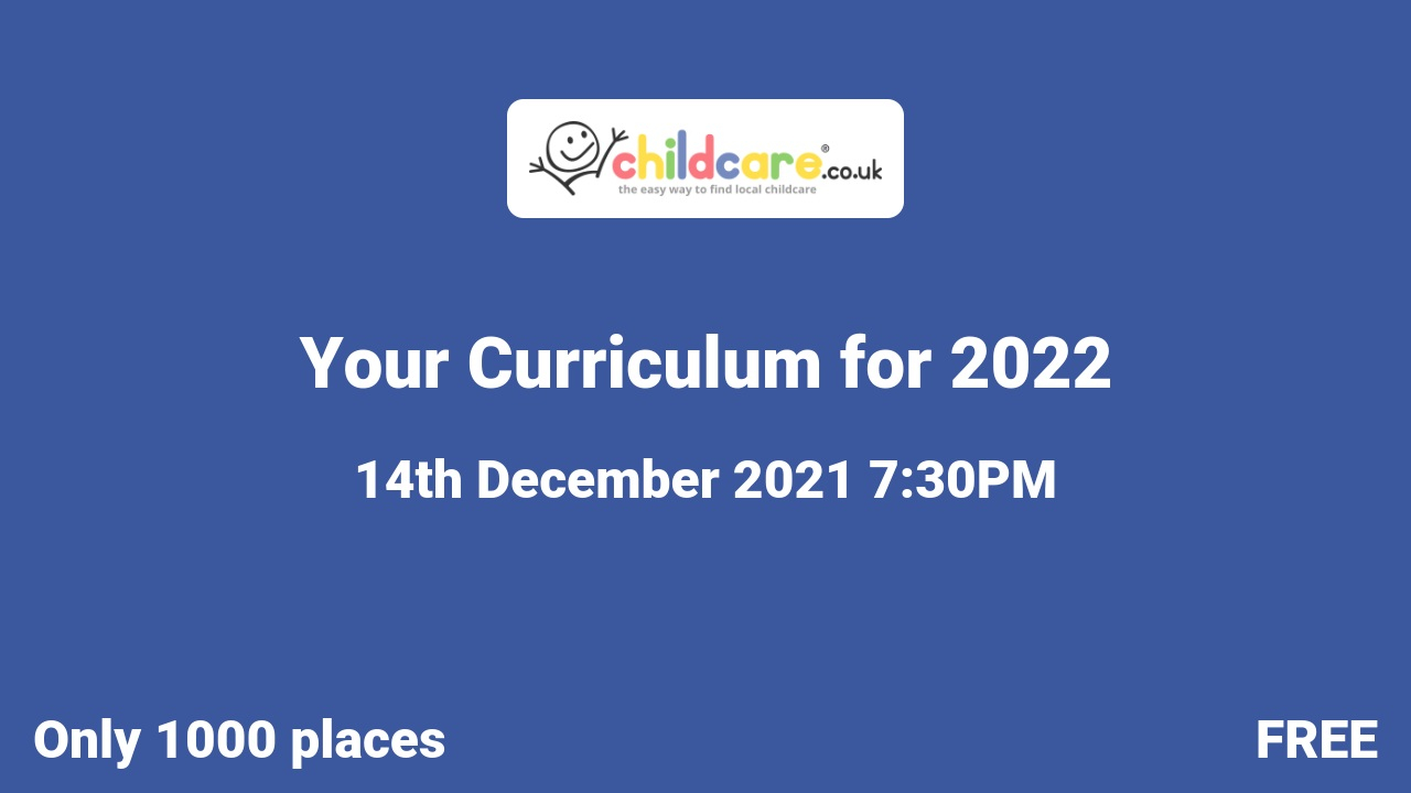 Your Curriculum for 2022 poster